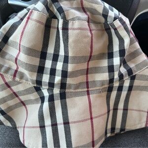 Burberry Beige and Black Plaid Bucket Hat
